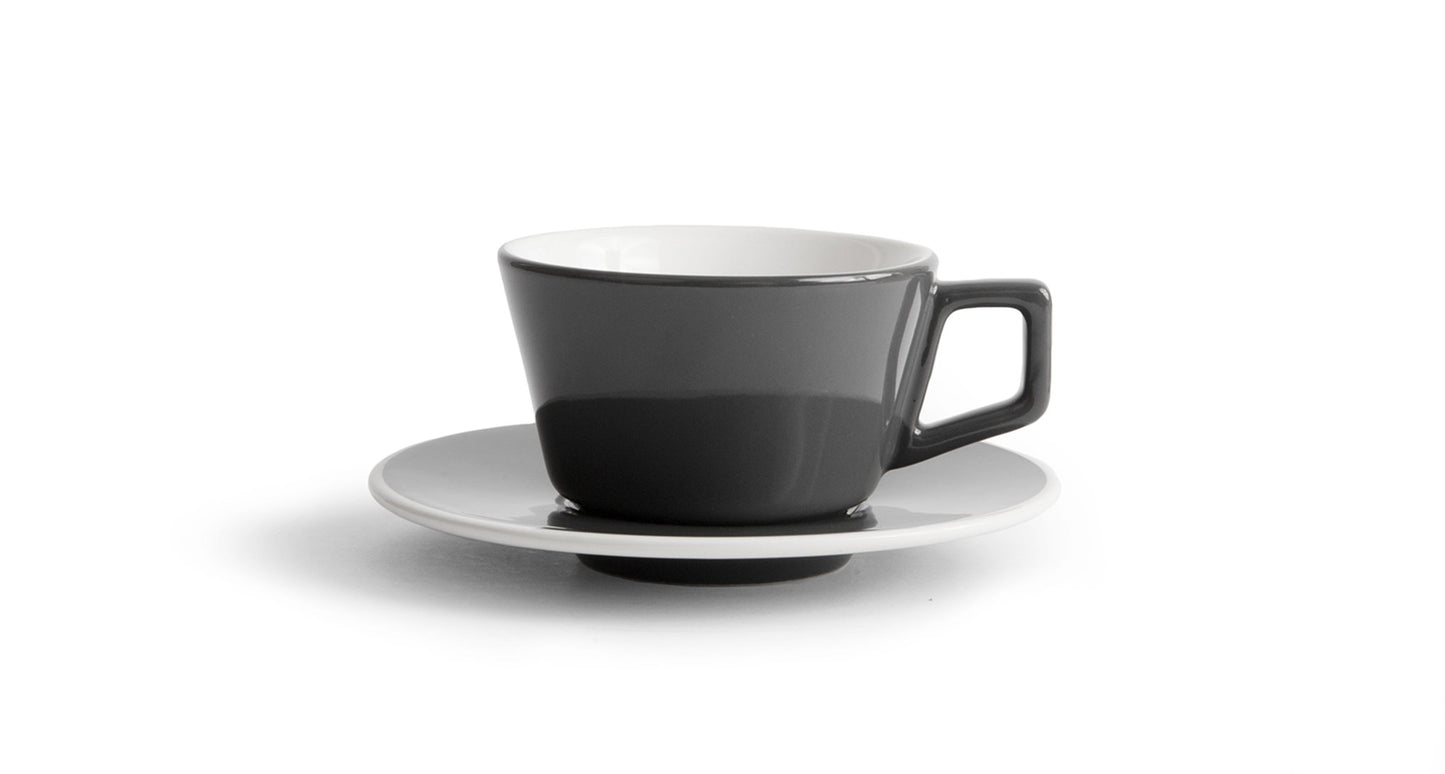 Angle Coffee Cup Set of 6 - Espresso, Cappuccino and Latte sizes available in multiple colours - MAD! Coffee, Created Co