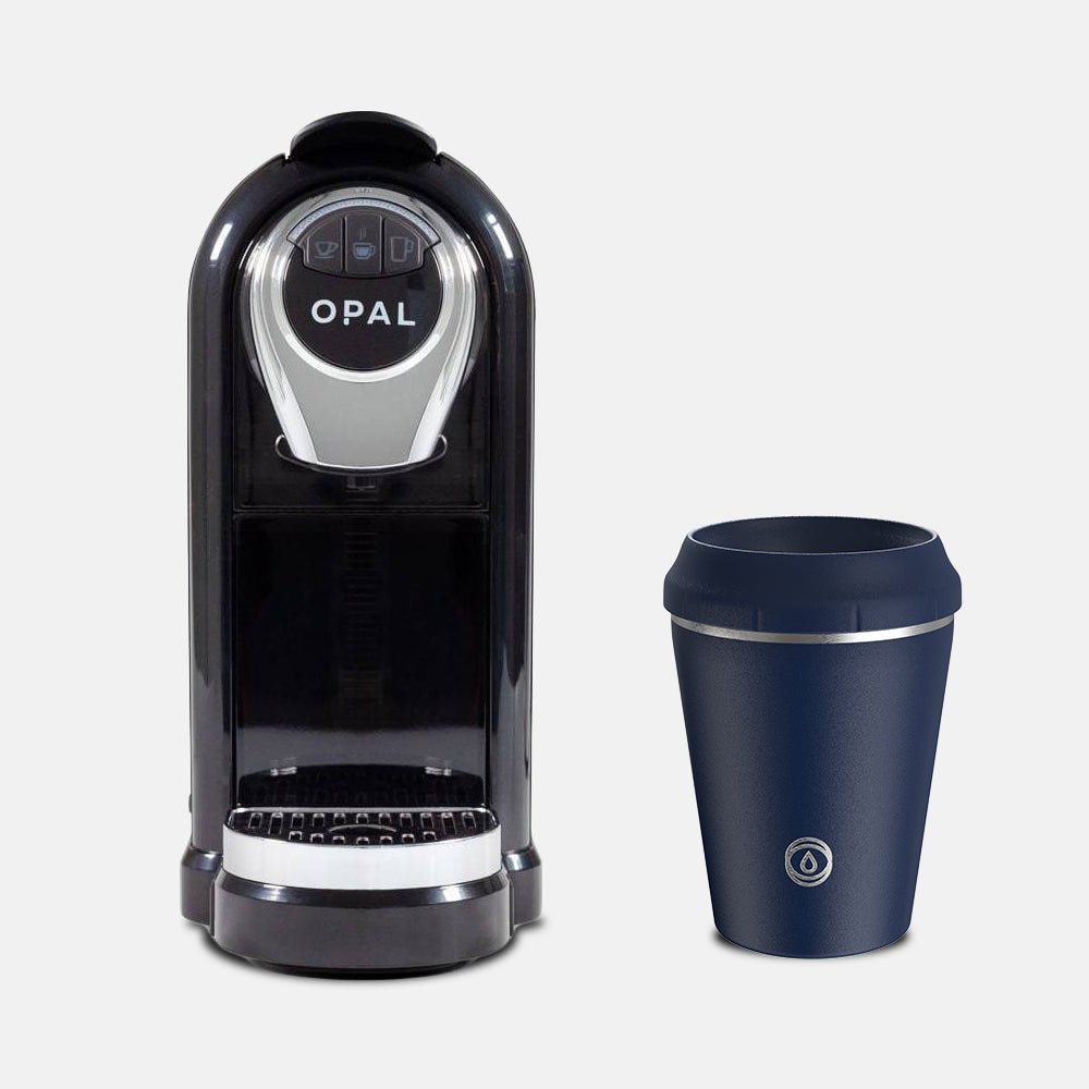 OPAL One and TOPL Flow360° / Stroll Reusable Cup - Navy (8oz) Bundle - MAD! Coffee