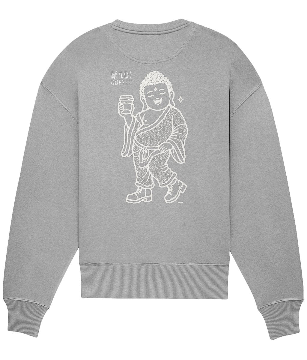 Oversized Crewneck Unisex Sweatshirt - MAD! Boogie Buddha - MAD! Coffee, MAD! Coffee