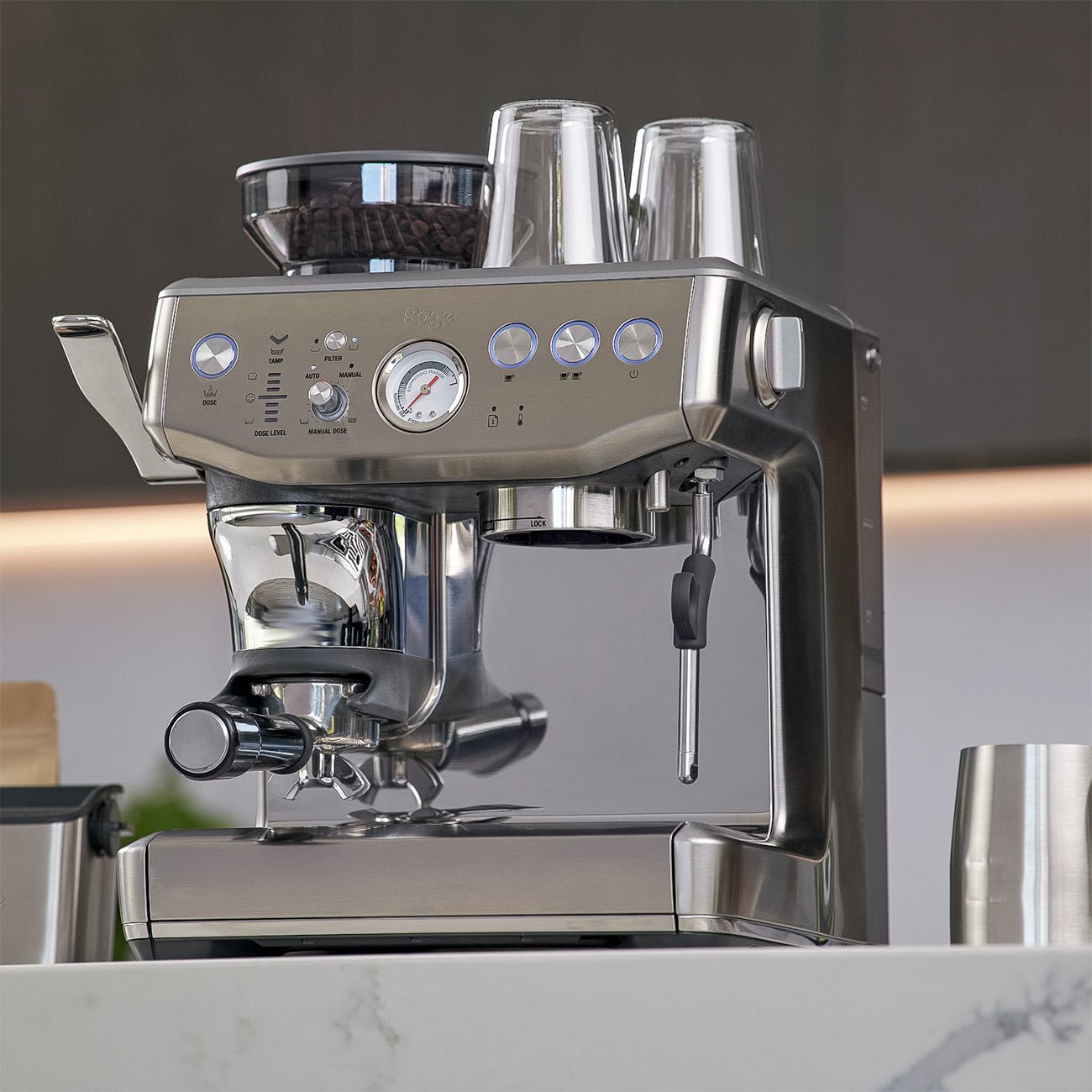 Sage Barista Express Impress Espresso Machine (Stainless Steel) - MAD! Coffee